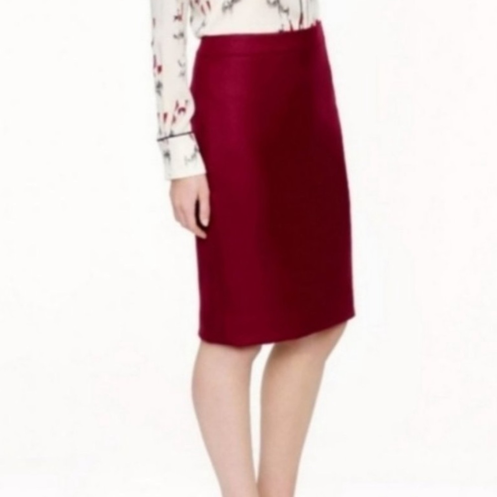 J. Crew NWT No. 2 pencil skirt in burgundy